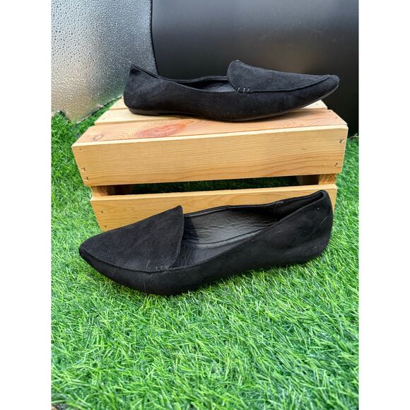 Musshoe-Black-Pointed Flats- Size 9W - Picture 1 of 10